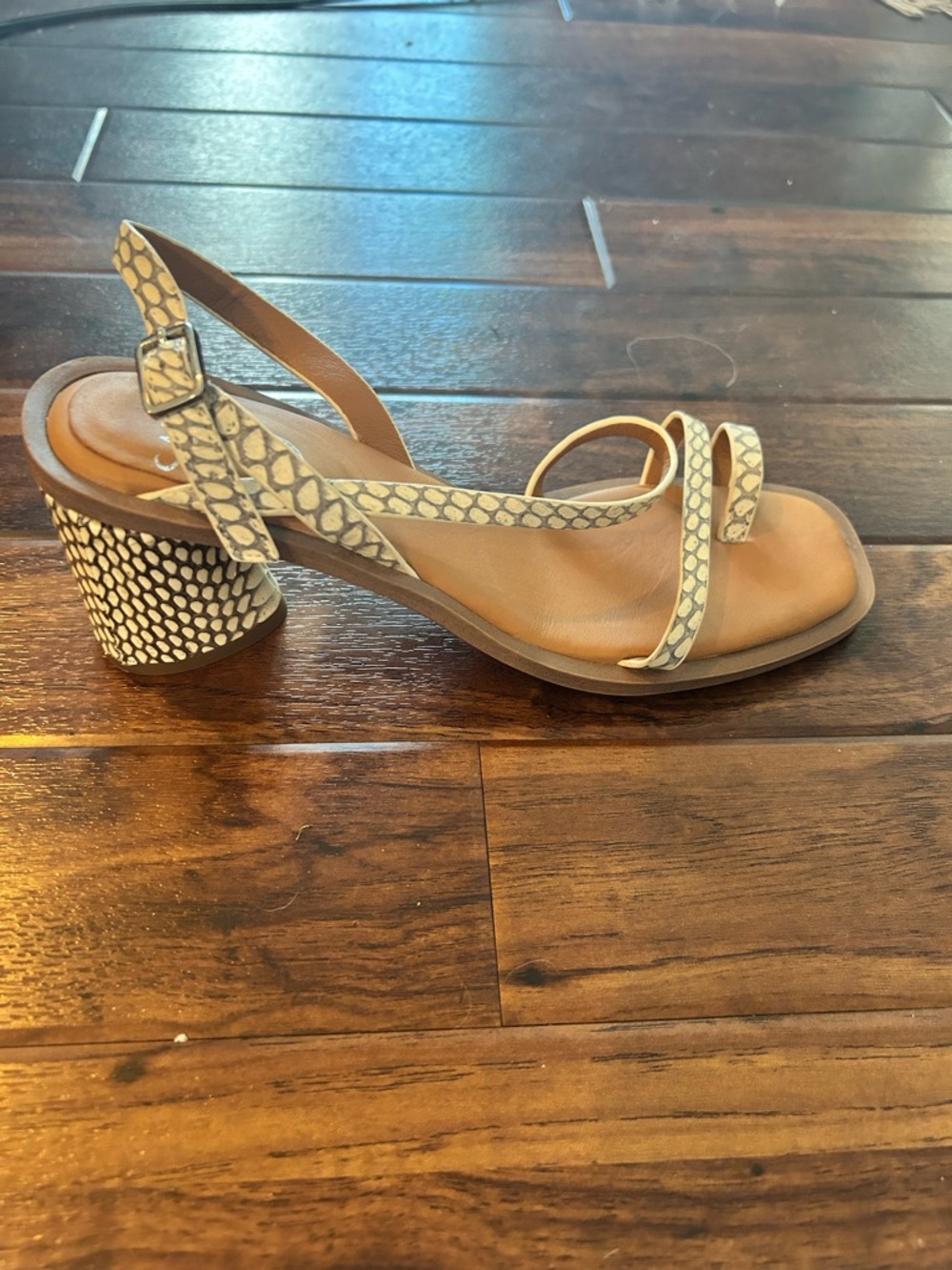 SARTO By Franco Sarto Rache 2 Snake-Print Block Heel Sandals - Picture 4 of 11